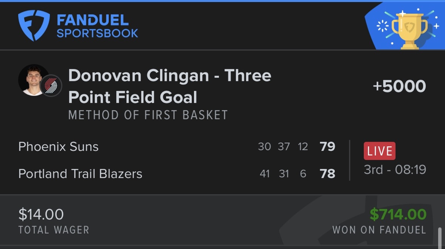 Hall of Fame betting receipt