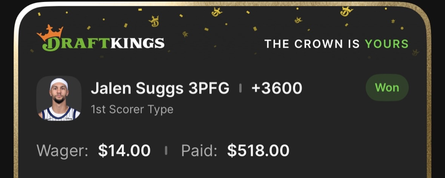 Hall of Fame betting receipt