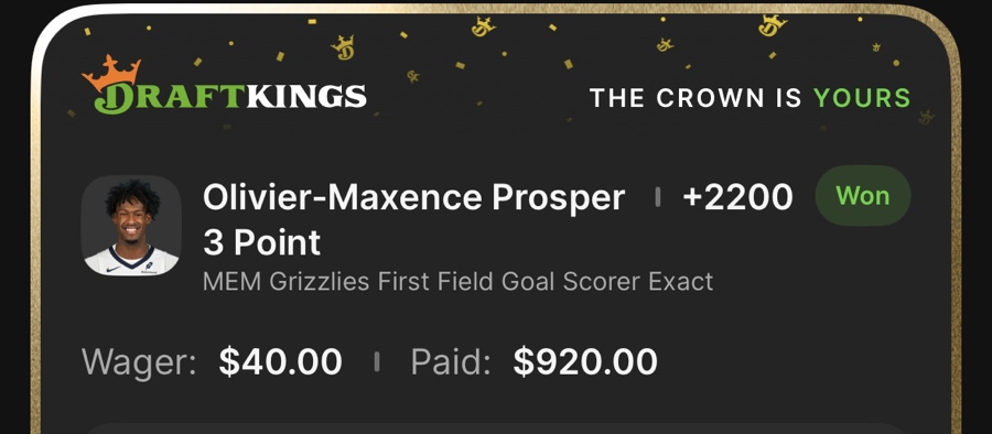 Hall of Fame betting receipt