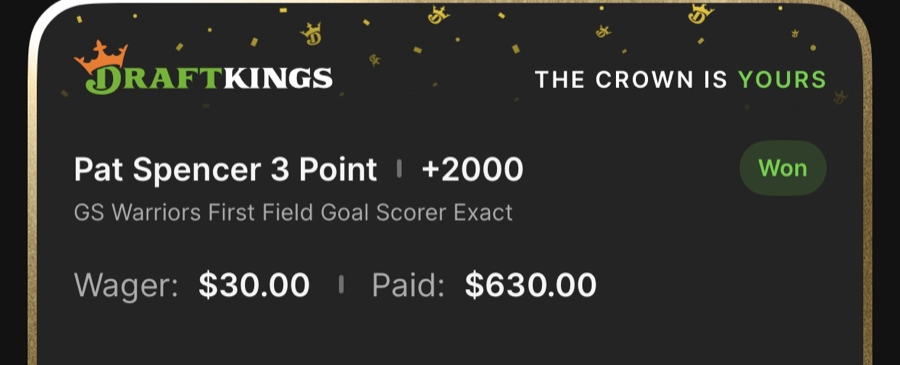 Hall of Fame betting receipt