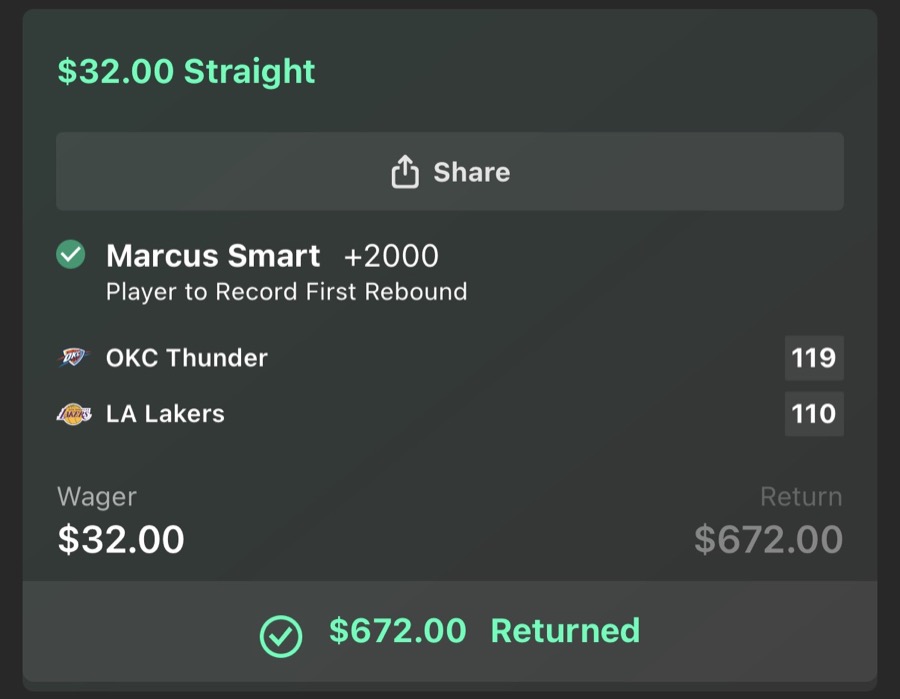 Hall of Fame betting receipt