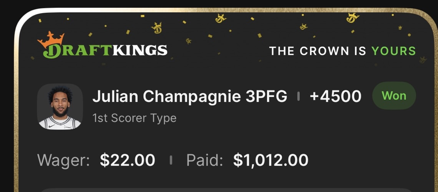 Hall of Fame betting receipt