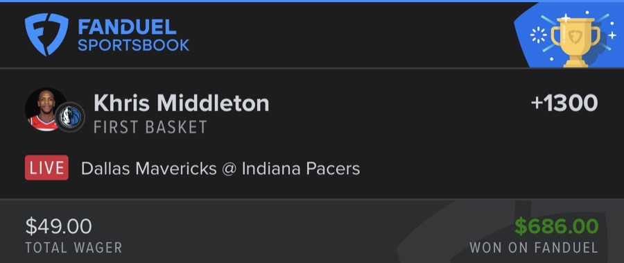 Hall of Fame betting receipt