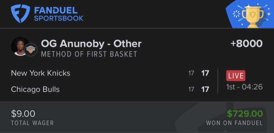 Hall of Fame betting receipt