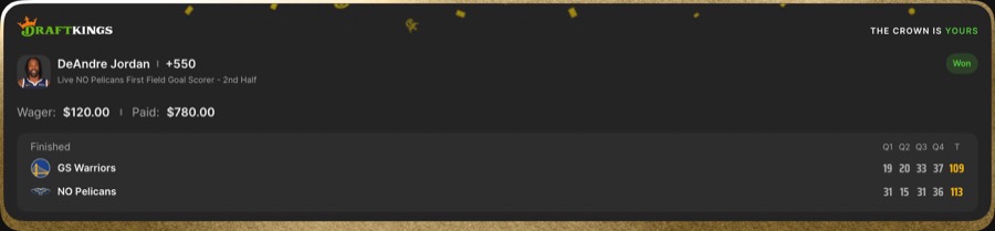 Hall of Fame betting receipt