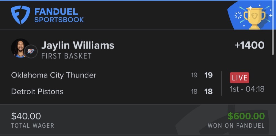 Hall of Fame betting receipt