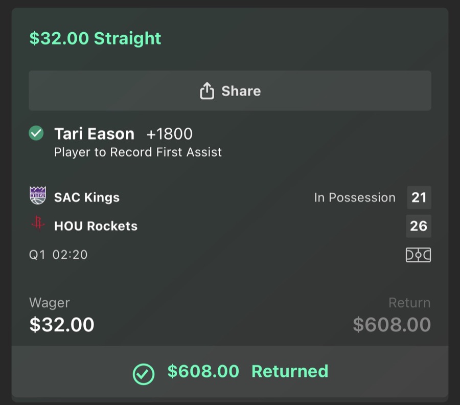 Hall of Fame betting receipt