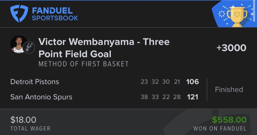 Hall of Fame betting receipt