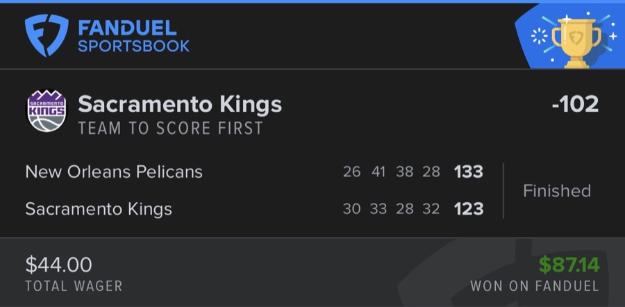 Hall of Fame betting receipt