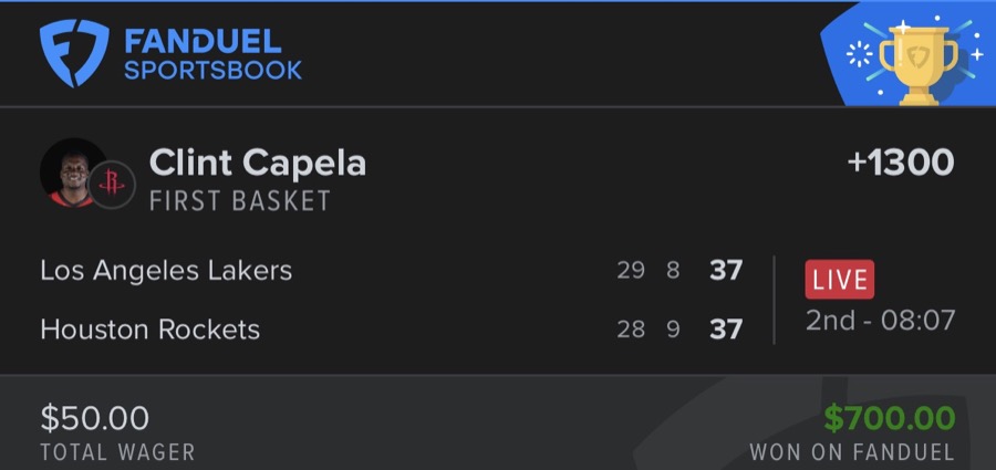 Hall of Fame betting receipt