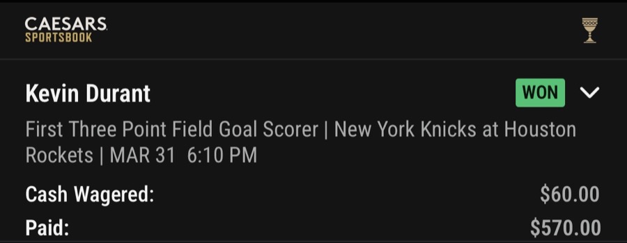 Hall of Fame betting receipt