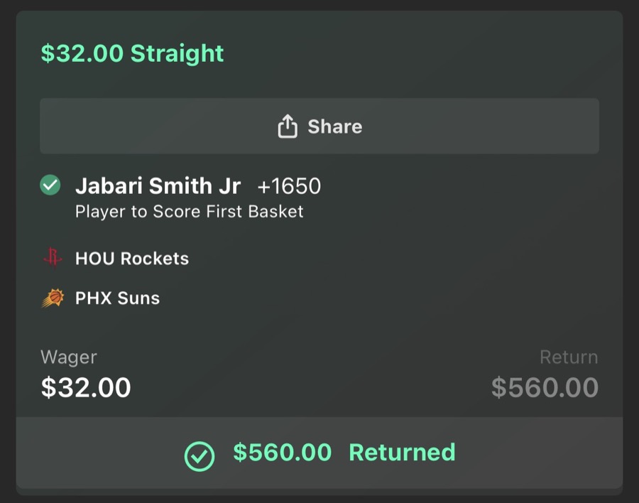 Hall of Fame betting receipt